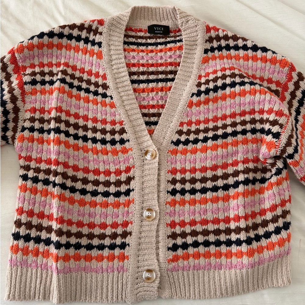 VICI ✨- Before The Chill Abstract Cardigan
